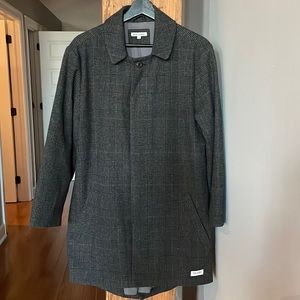 Brooklyn Plaid Trench in Dirty Black